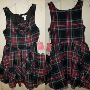 Girl's Plaid Ruffle Dress